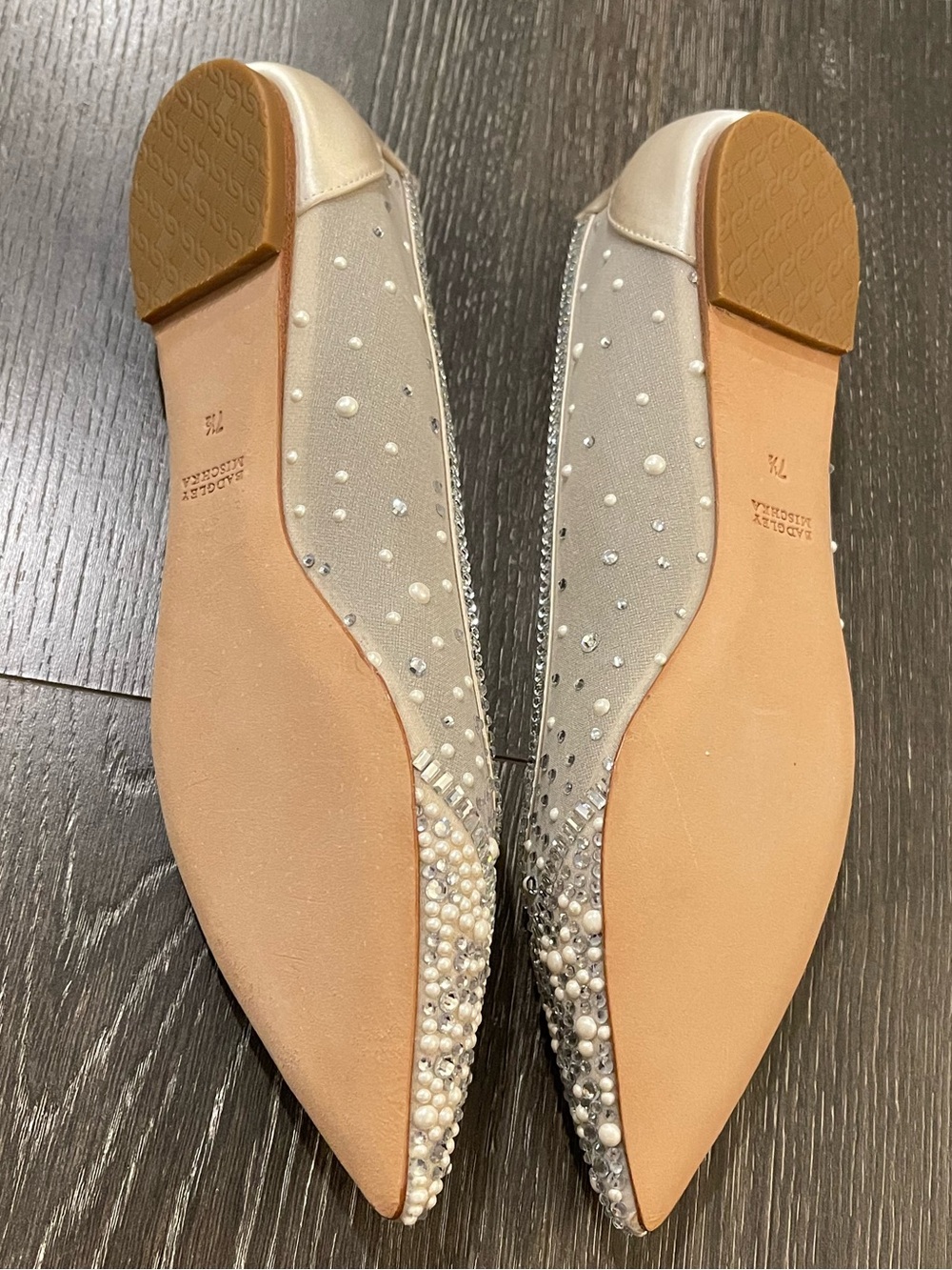 Crystal and Pearl Embellished Flats - Picture 8 of 11